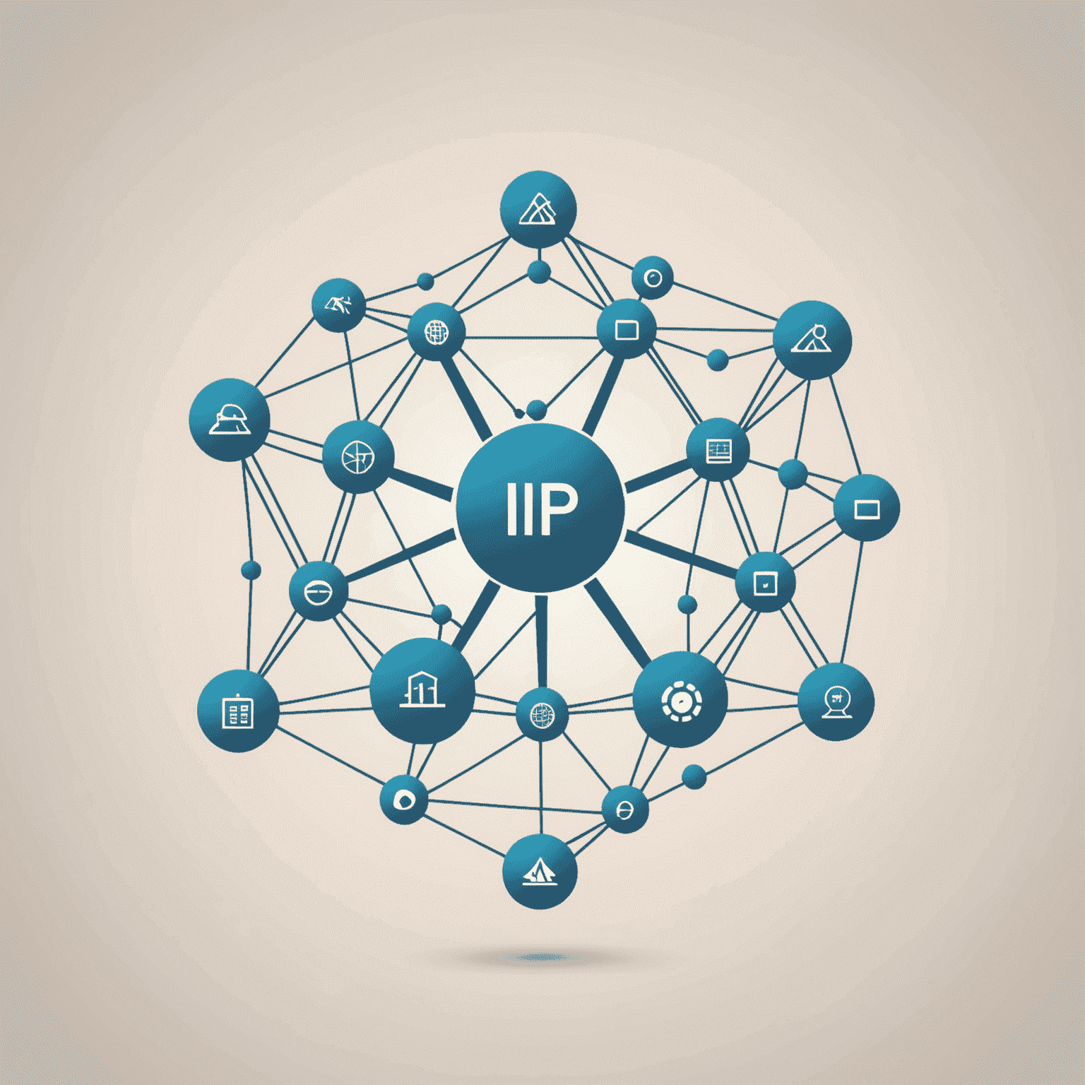 Simple IP Discovery logo featuring a stylized network diagram with connected nodes