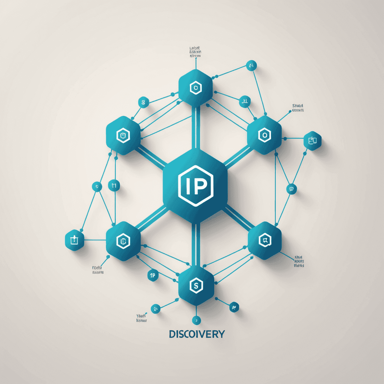 Simple IP Discovery logo featuring a stylized network diagram with connected nodes
