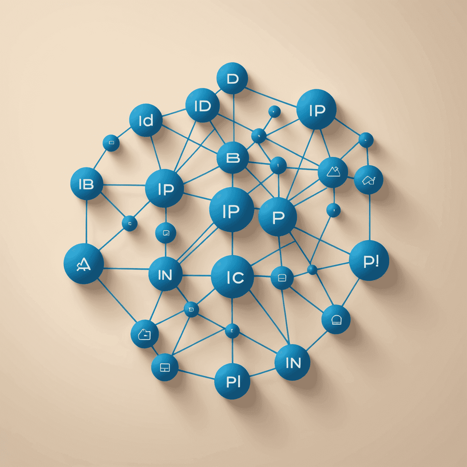 Simple IP Discovery logo featuring a stylized network diagram with connected nodes