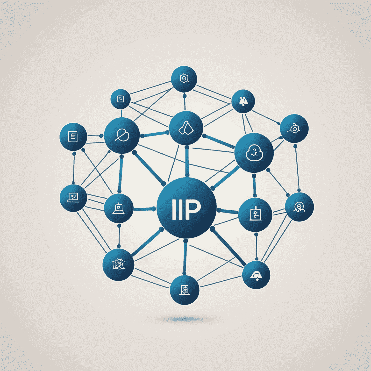 Simple IP Discovery logo featuring a stylized network diagram with connected nodes