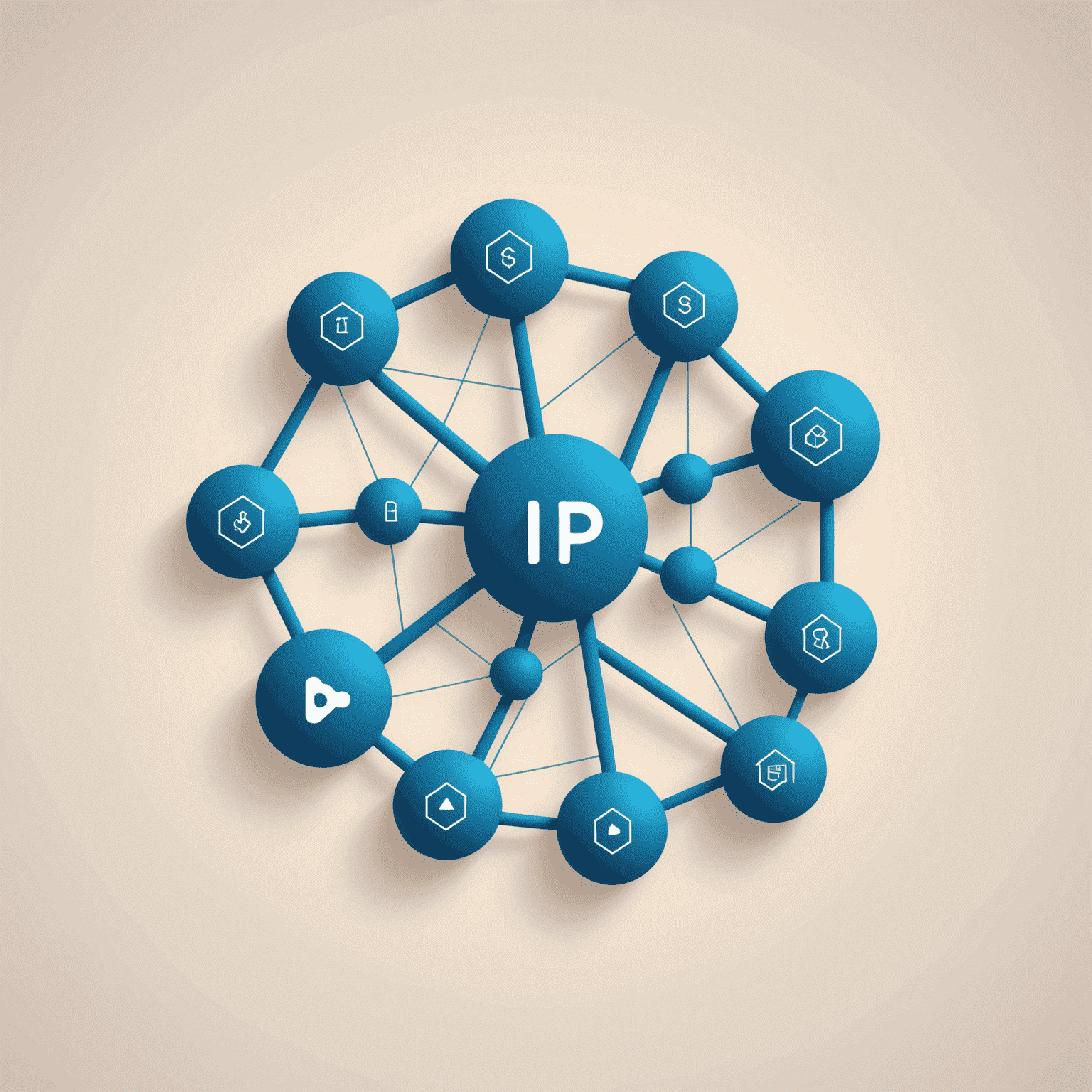 Simple IP Discovery logo featuring a stylized network diagram with connected nodes