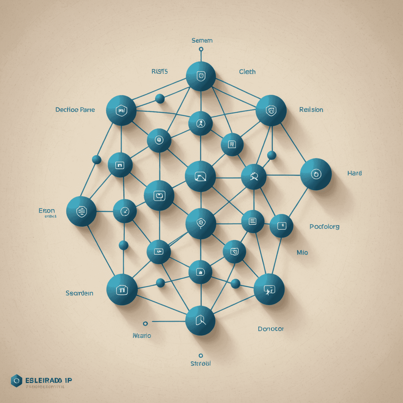 Simple IP Discovery logo featuring a stylized network diagram with connected nodes