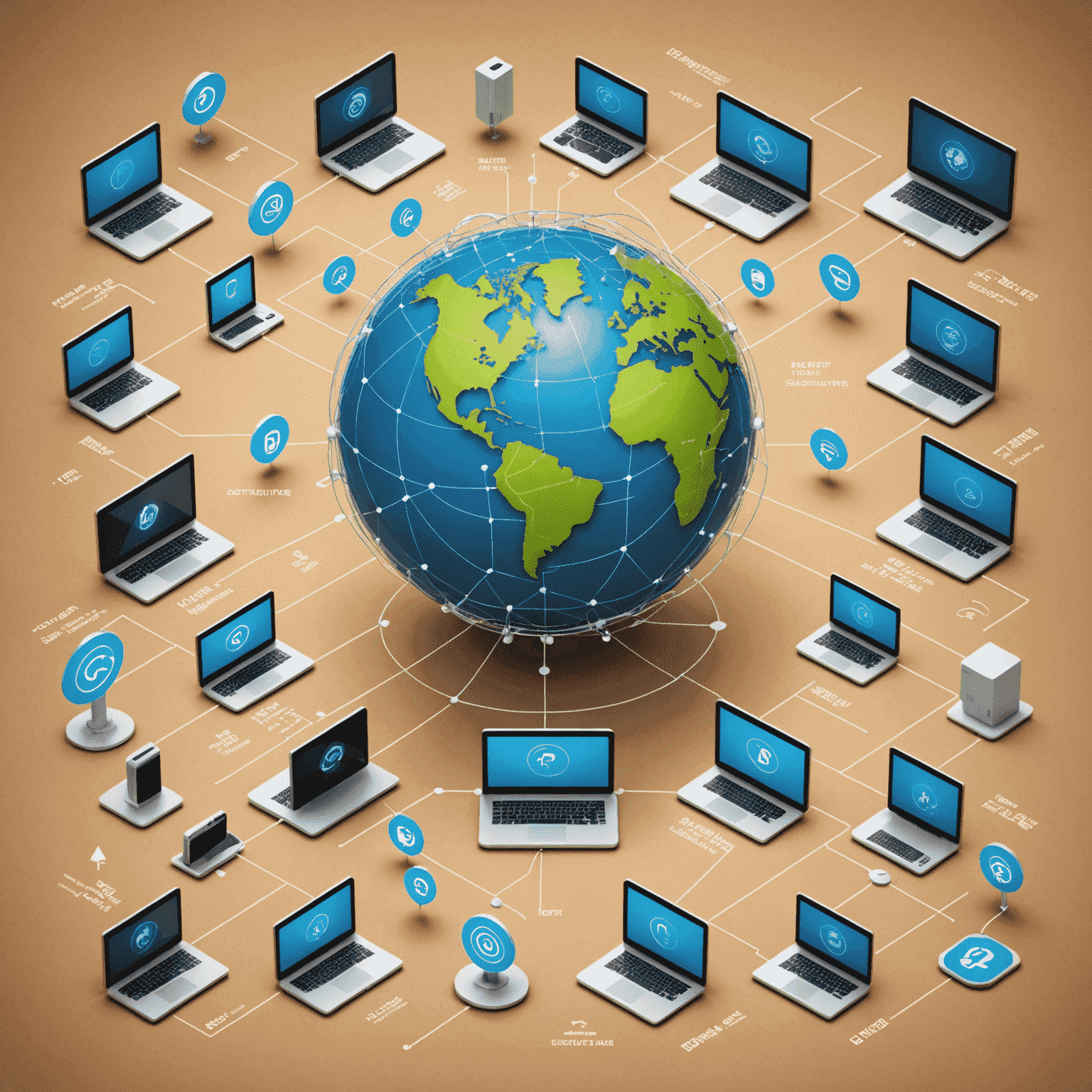Collage of various network mapping tools interfaces, showing IP addresses, network diagrams, and device icons