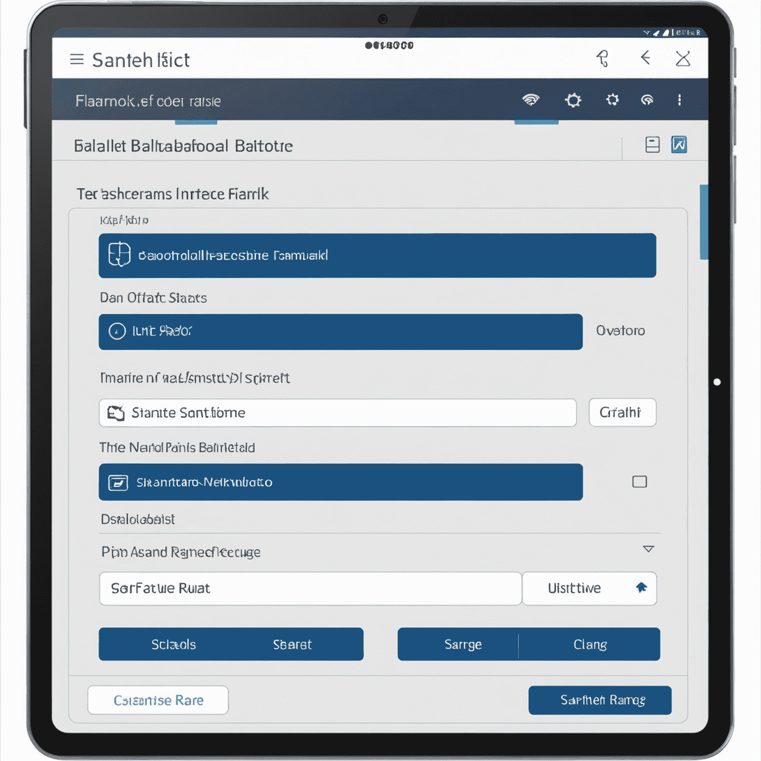 Screenshot of the IP scanner interface showing the main dashboard with options to select network interface, IP range, and start scan button. The interface is clean and user-friendly with a blue and white color scheme.