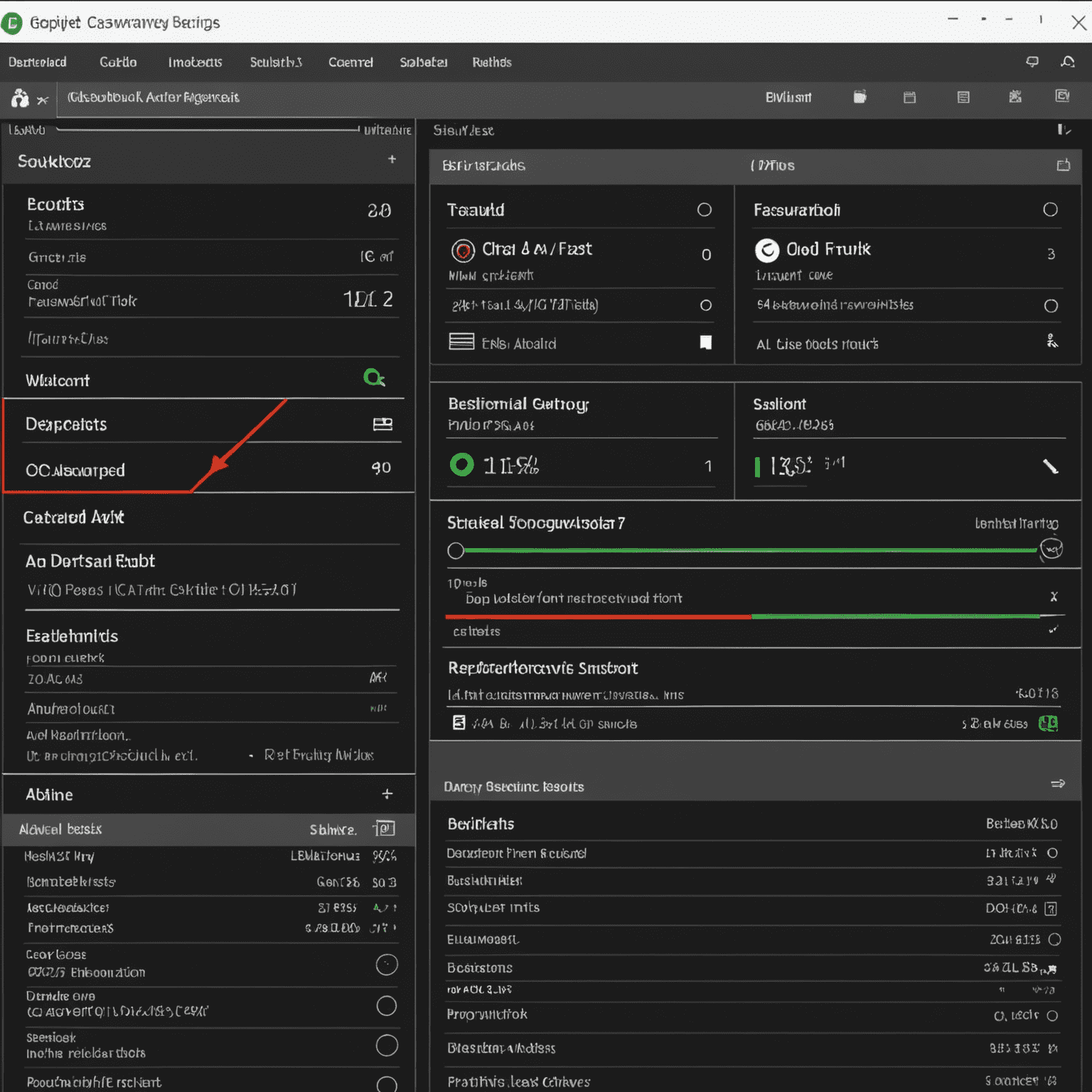 Dashboard of an IP scanning tool showing port scan results with highlighted security risks